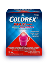 Lade das Bild in den Galerie-Viewer, Coldrex Maxgrip citrom ill. mentol és erdei gyümölcs ízű por 10 db