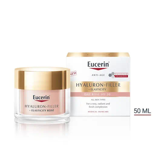 Eucerin Hyaluron-Filler + Elasticity bőrtömörséget regeneráló nappali arckrém Rose SPF30 50 ml