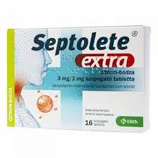 Septolete Extra citrom/bodza 3 mg/1 mg szopogató tabletta 16 db