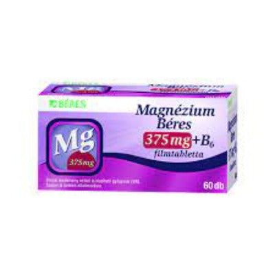 Magnézium Béres 375 mg+ B6 tabletta 60 db