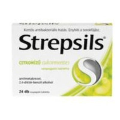 Strepsils Citromízű cukormentes szopogató tabletta 24 db