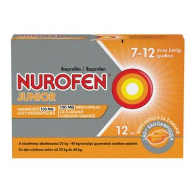 Nurofen Junior narancsízű 100 mg rágókapszula 12 db