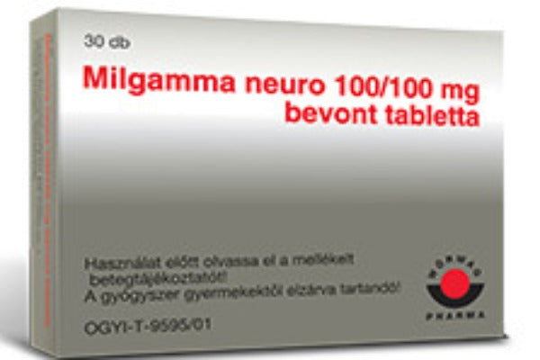 Milgamma Neuro 100/100 mg bevont tabletta 30 db