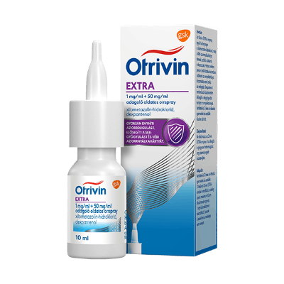 Otrivin Extra 1mg/ 1 ml + 50 mg/ml adagoló oldatos orrspray 10 ml