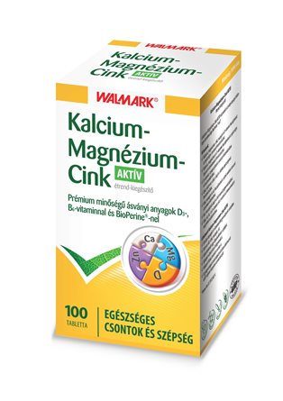 Walmark Bioperin Kalcium-Magnézium-Cink AKTÍV  tabletta 100 db