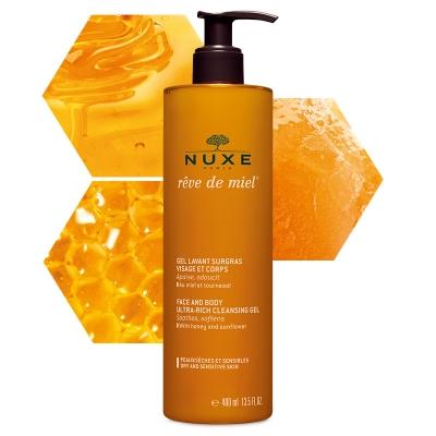 Nuxe Reve de miel ultra-gazdag arc- és testlemosó gél-száraz, érzékeny bőr 400 ml
