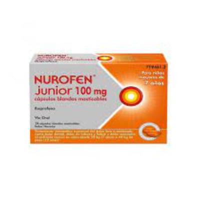 Nurofen Junior narancsízű 100 mg rágókapszula 12 db