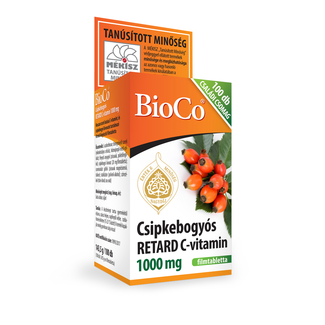 BioCo Csipkebogyós Retard C-vitamin 1000mg 100 db