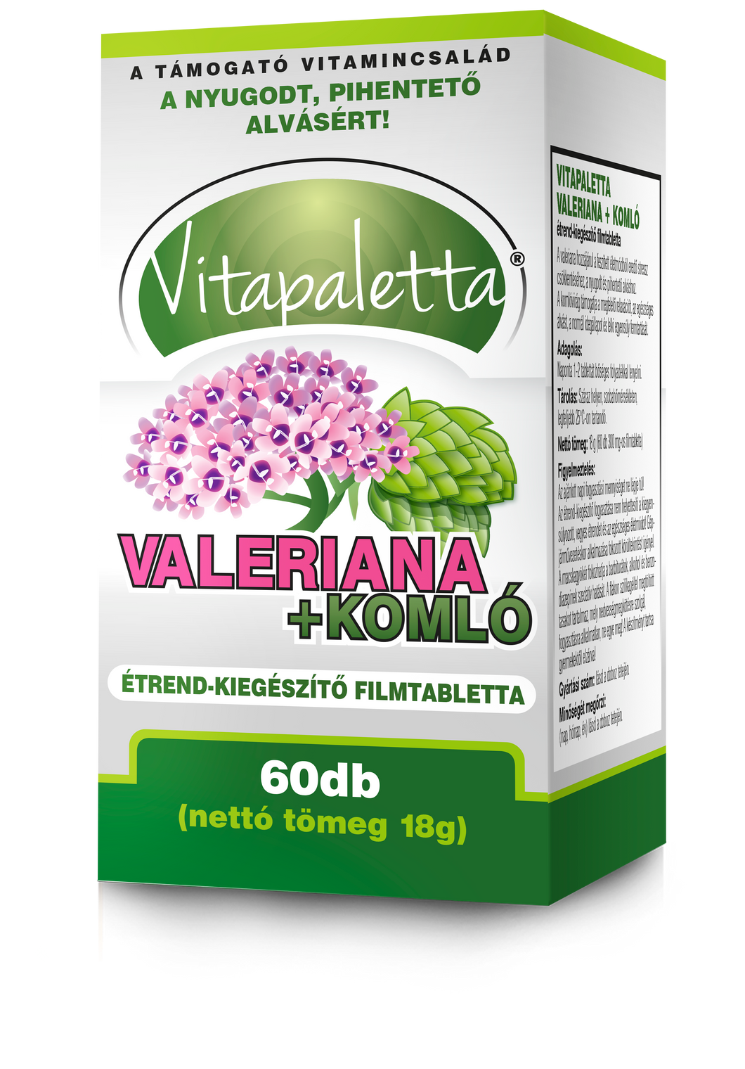 VITAPALETTA VALERIANA + KOMLÓ tabletta 60 db