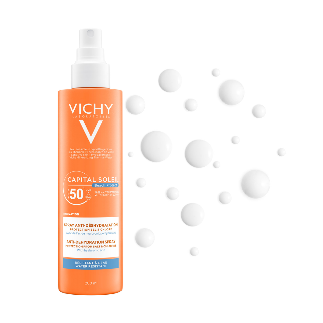 Vichy Capital Soleil Beach Protect hidratáló napvédő spray extra védelemmel a só és klór hatásai ellen SPF50+ 200ml