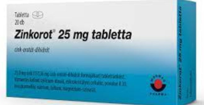 Zinkorot 25 mg tabletta 20 db