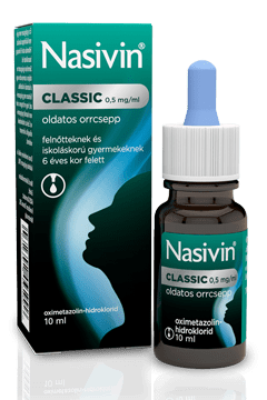 Nasivin Classic 0,5 mg/ml oldatos orrcsepp 10 ml