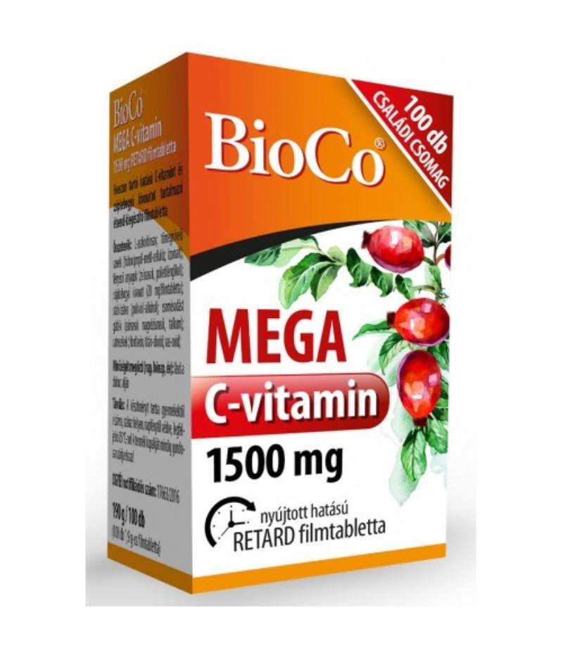 BioCo MEGA C-vitamin 1500 mg Családi csomag 100 db