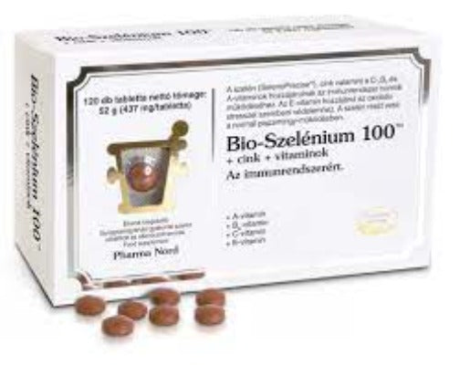 Pharmanord Bio-Szelenium 100 +cink+ vitaminok tabletta 120 db