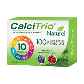 CalciTrio® Naturel filmtabletta 50 db 100%-ban természetes kalciummal