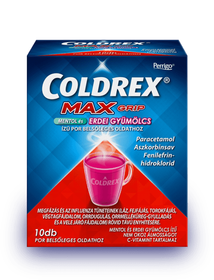 Coldrex Maxgrip citrom ill. mentol és erdei gyümölcs ízű por 10 db