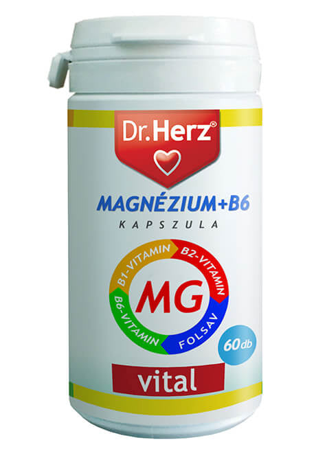 Dr Herz Magnézium 375 mg+ B6 vitamin kapszula 60 db