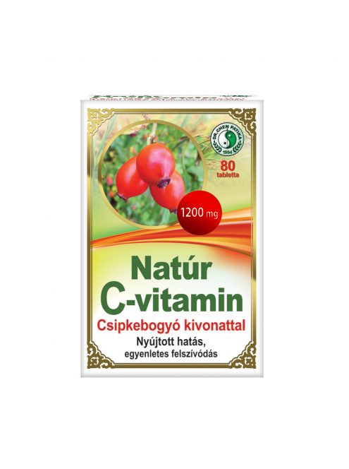 Dr Chen Natúr C-vitamin Csipkebogyóval tabletta 80 db