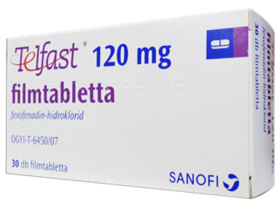 Telfast 120 mg tabletta 30 db