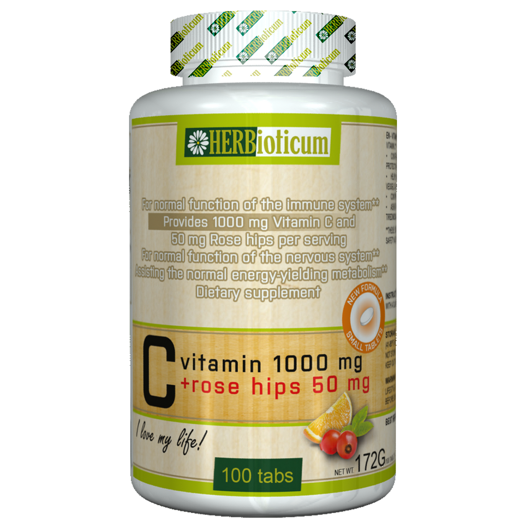 Herbioticum C-vitamin 1000mg +Csipkebogyó 50mg ÚJ 100 db
