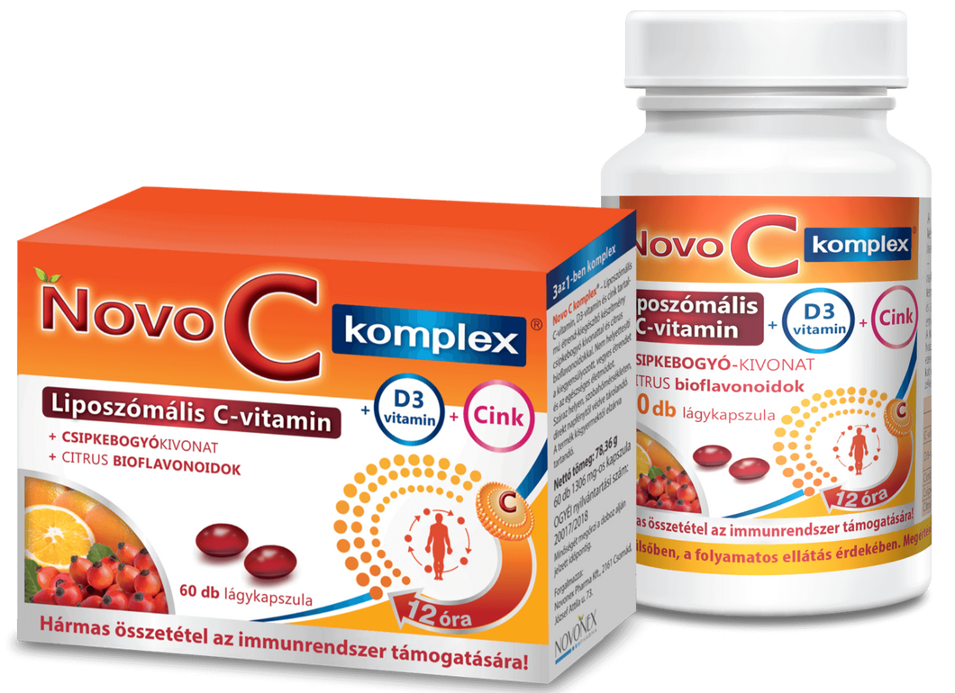 Novo C Komplex Liposzomális  C-vitamin, D-vitamin, Cink 60 db